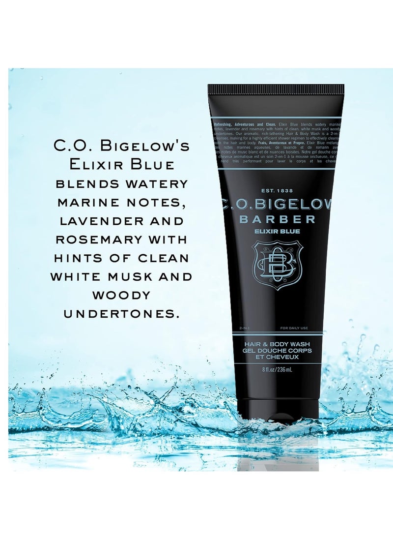 C. O. Bigelow C.O. Bigelow Men's Lavender & Rosemary Moisturizing Shampoo & Body Wash - Elixir Blue No. 1604, 8 fl oz  - Image 2