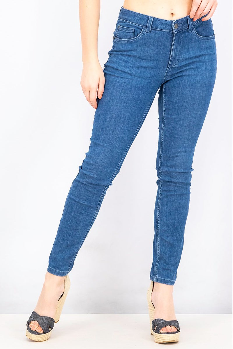 Tchibo جينز دنيم عادي للنساء بقصة مريحة، أزرق - Image 1