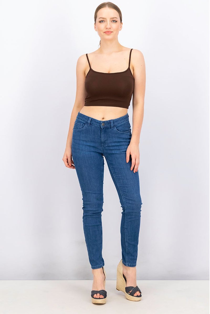 Tchibo جينز دنيم عادي للنساء بقصة مريحة، أزرق - Image 3