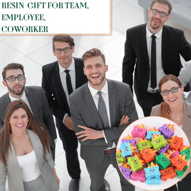 Arrowbash 24 Set Resin Dumpster Trash Shape Gift Team Employee Appreciation Gift Valentines Emotional Desk Accessories for Staff Teacher Office Coworker Nurse Medical Favor (Classic Color) - Image 3