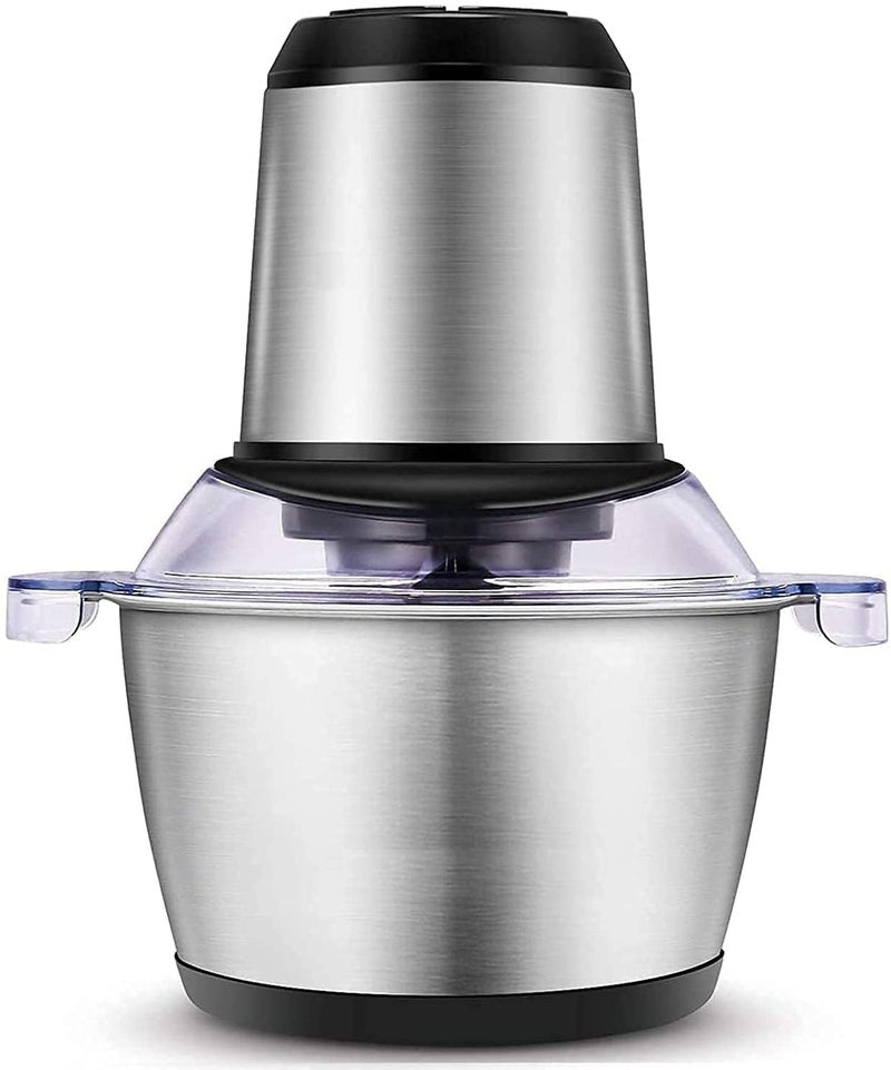 Lampostick Electric Meat Grinder with Bowls And Stainless Steel Kitchen Food Chopper for Vegetables Onion GarlicGarlic Slicer Dicer And Fruit Mixer Blender 2Ltr 850W - Image 1