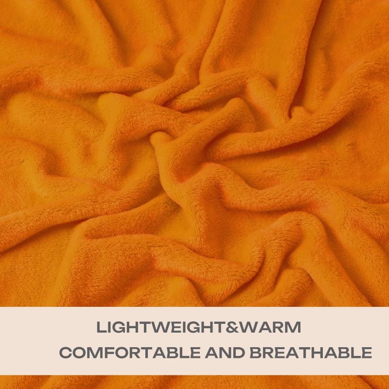Fleece Throw Blanket 60"x80" Burnt Orange - Double-Sided Soft Plush Warmth Microfiber Throw for Home Couch Bedroom Office Travel Adults Kids Pet Owners - Image 2