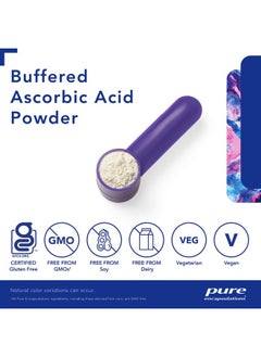 بيور إنكابسيليشن مسحوق حمض الأسكوربيك المخزن من Pure Encapsulations | مكمل فيتامين سي للأفراد الحساسين | 8 أونصات  - Image 3