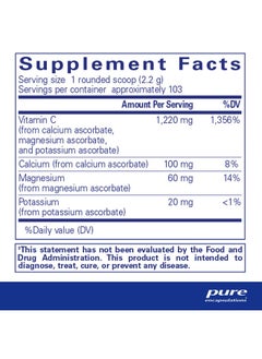 بيور إنكابسيليشن مسحوق حمض الأسكوربيك المخزن من Pure Encapsulations | مكمل فيتامين سي للأفراد الحساسين | 8 أونصات  - Image 2