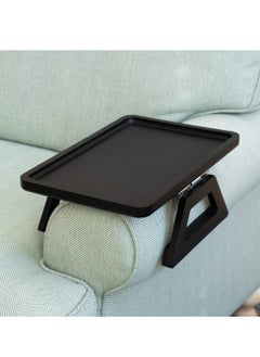 Sofa Arm Clip Table for Wide Couches, Couch Arm Tray Table, Portable Table, TV Table and Side Tables for Small Spaces, Stable Sofa Arm Table for Eating and Drink Table
