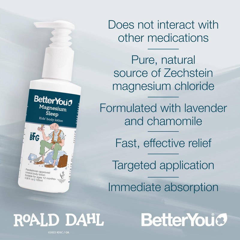 BetterYou Magnesium Sleep Body Lotion - Relaxing Kids Body Lotion - Magnesium Cream WIth Lavender And Chamomile - For Children One And Up - 4.56 oz - Image 5