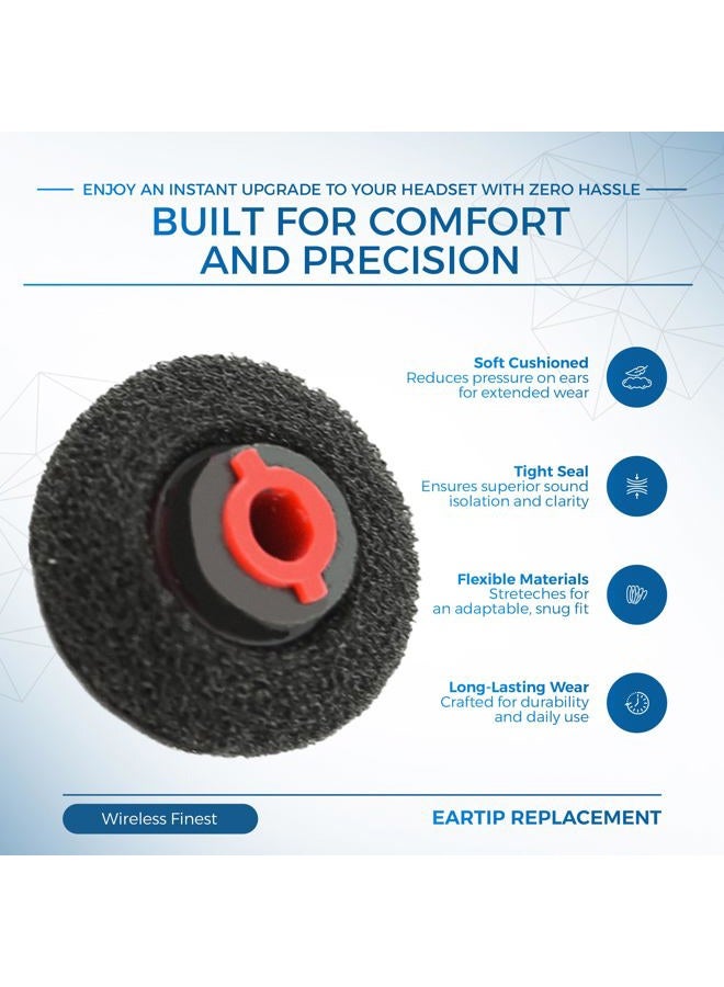 WirelessFinest 3X Ultra Comfort Eartips Ear Buds Replacement Earphone Ear Tips Kits Earpads Foam Set Cushion for Plantronics Voyager 5200 5220 5210 Series Bluetooth Headset Headphone (Medium M) - Image 3