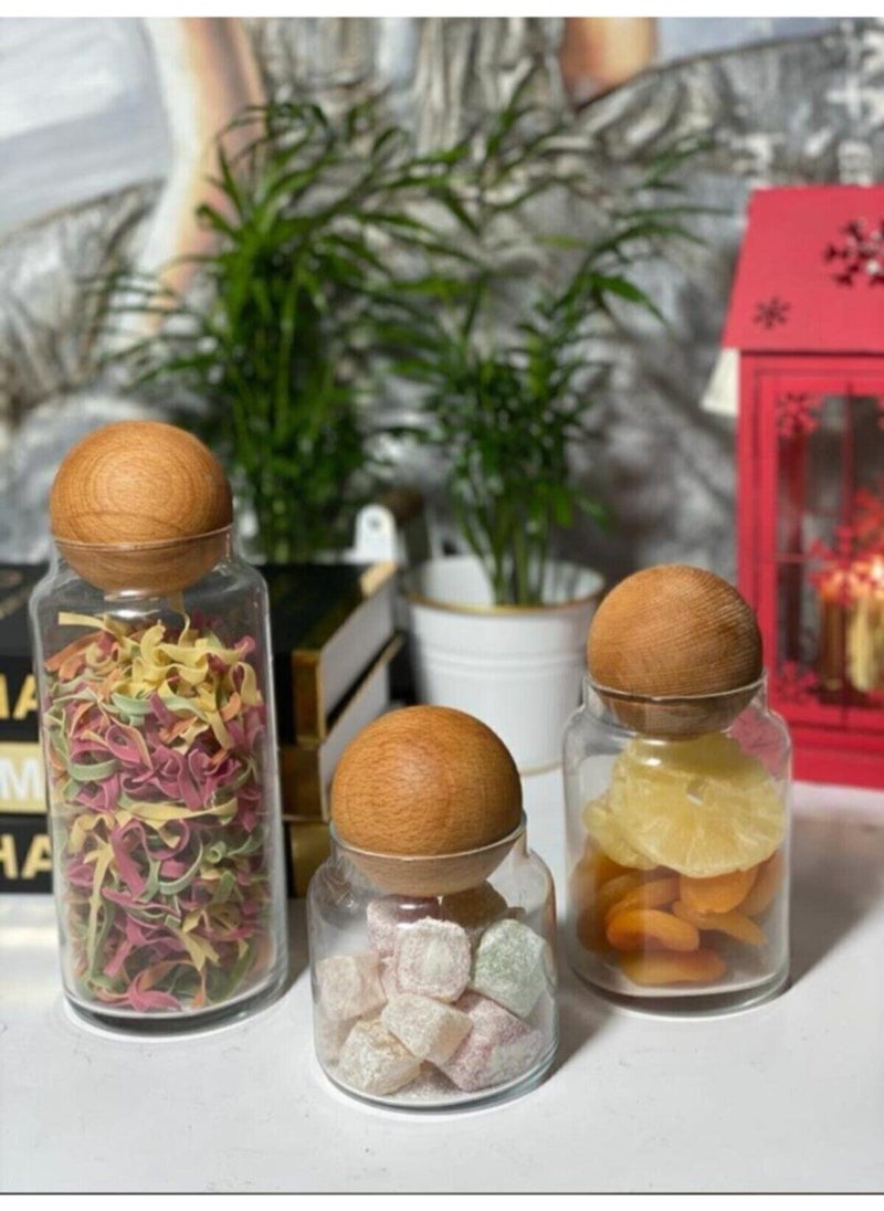 Fbz Home 3-Piece Glass Jar with Top Lid  - Image 4