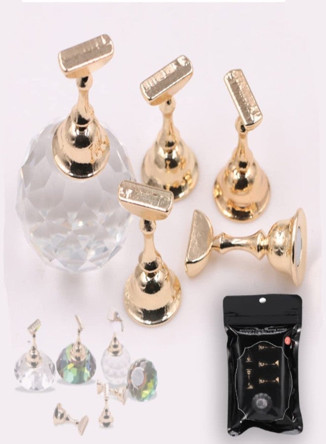 riteu Nail Tips Stand Holder, Magnetic Nail Tip Practice Stand Nail Tips Stand Nail Art Equipment Stand Salon Diy Manicure For Nail Art Equipment 4 Types Practice (Type2) - Image 1
