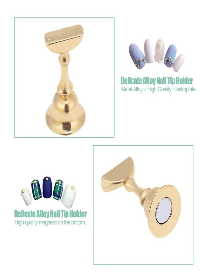 riteu Nail Tips Stand Holder, Magnetic Nail Tip Practice Stand Nail Tips Stand Nail Art Equipment Stand Salon Diy Manicure For Nail Art Equipment 4 Types Practice (Type2) - Image 5