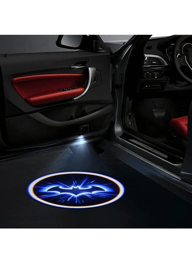 MUNTAQI 2 Pack Wireless Car Door Lights, LED Projector Car Door Shadow Light Welcome Light with Bat Hero Logo, Car Door Welcome Logo Projector Lights for All Car Models, Courtesy Step Lights Ground Lamp Kit - Image 5