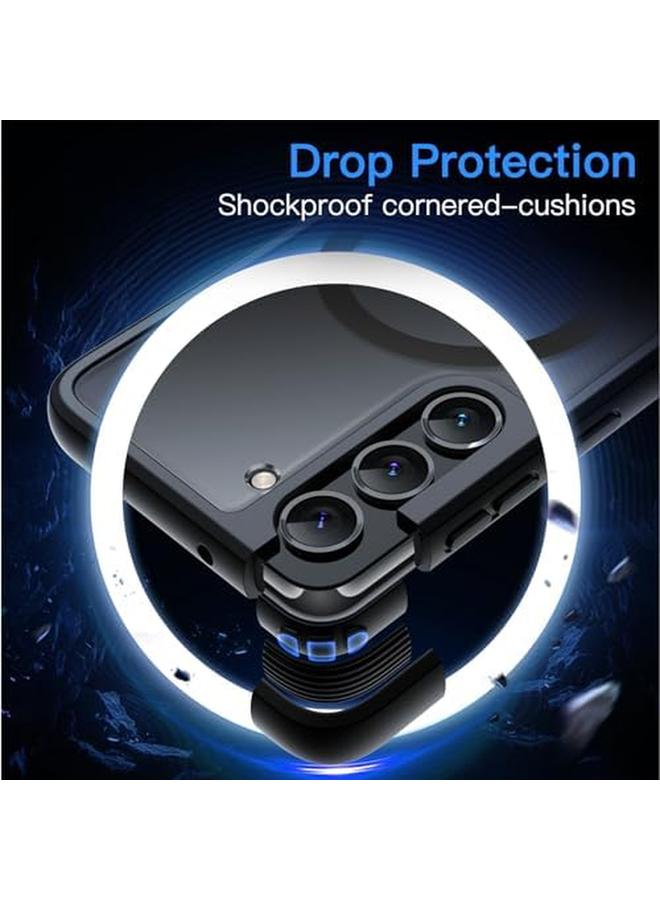 Jetech Magnetic Case For Samsung Galaxy S23 5G 6.1 Inch Compatible With Magsafe Translucent Matte Back Shockproof Phone Cover Black - Image 3