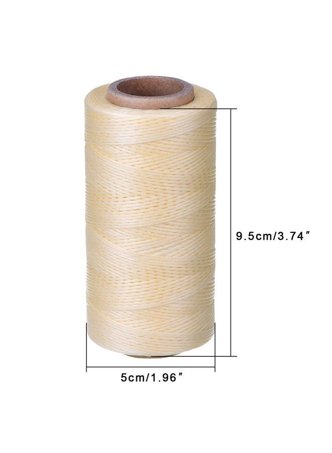 eBoot 260m 150D 1 mm Leather Sewing Waxed Thread Cord for Leather Craft DIY (Beige) - Image 2