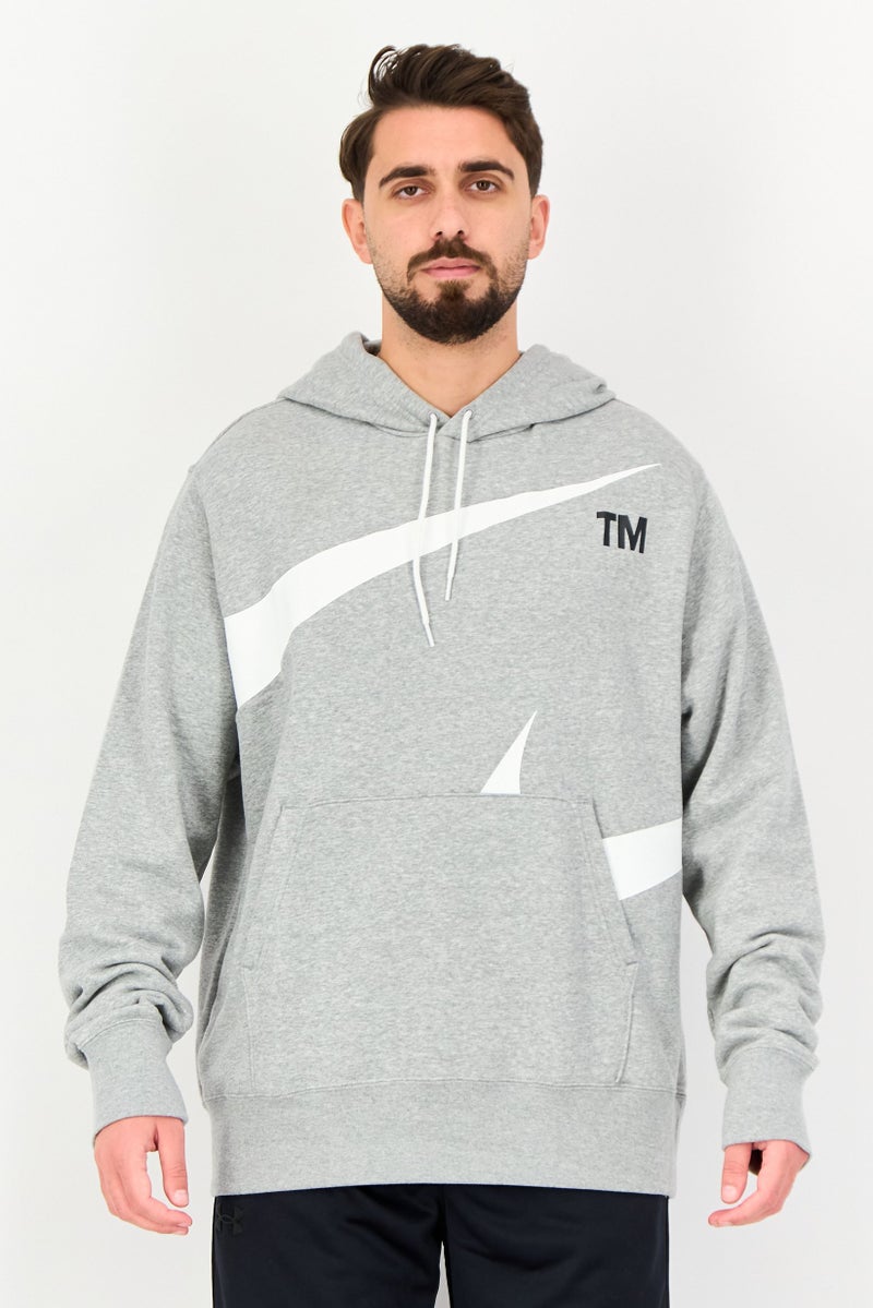 Nike Men Sportswear Fit Long Sleeves Outdoor Hoodie, Heather Grey - Image 1