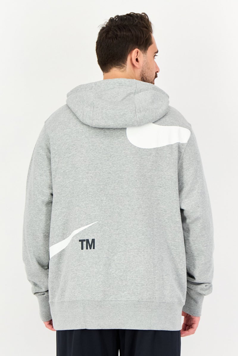 Nike Men Sportswear Fit Long Sleeves Outdoor Hoodie, Heather Grey - Image 3