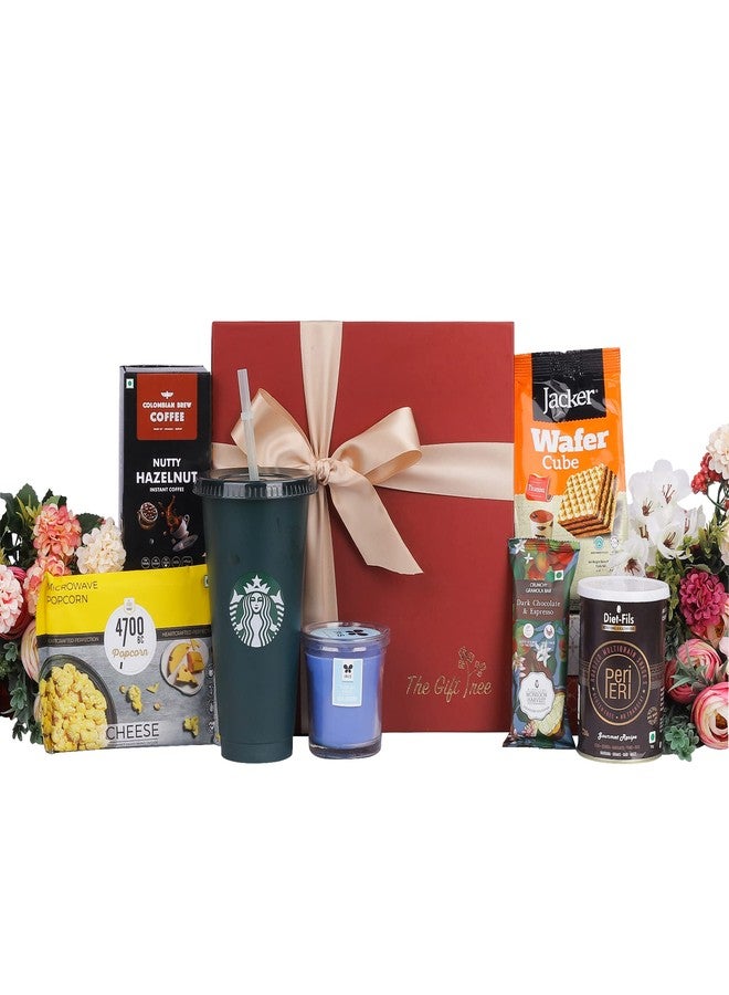 The Gift Tree كوب قهوة طويل من ذا جيفت تري، وسلة هدايا من القهوة والوجبات الخفيفة - Image 2