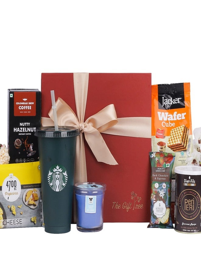 The Gift Tree كوب قهوة طويل من ذا جيفت تري، وسلة هدايا من القهوة والوجبات الخفيفة - Image 1