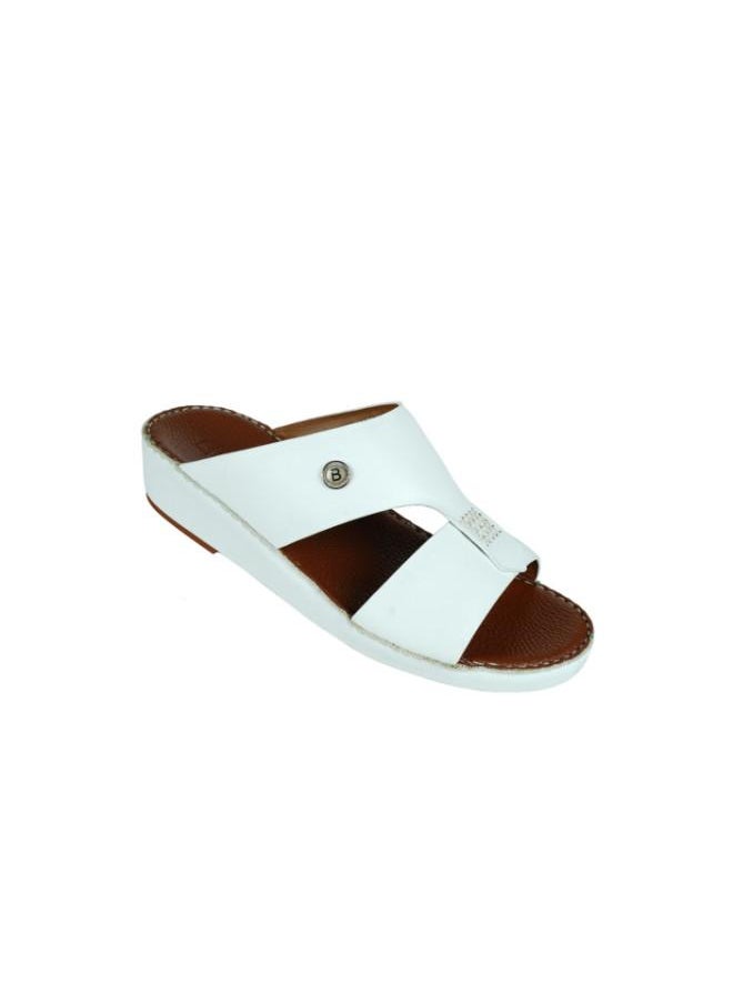 barjeel uno - 008-3515 Barjeel Mens Arabic Sandals  R7903-13 White - Image 1