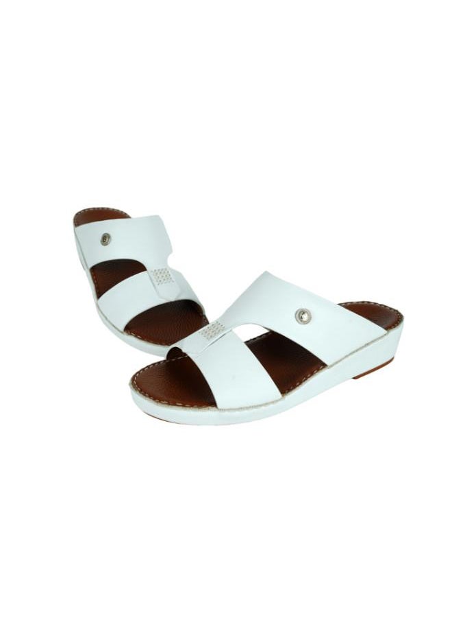 barjeel uno - 008-3515 Barjeel Mens Arabic Sandals  R7903-13 White - Image 1