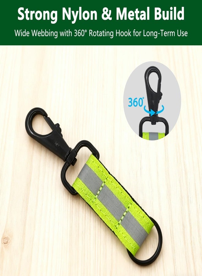 YAFIYGI 2Pcs Reflective Keychain Bright Firefighter Accessories Glow in the Dark Reflector Strap with Tags and Tag Holder Heavy Duty Helmet Backpack Equipment Key Chains for Men Safety - Image 5