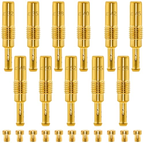 FOJOO 22 Pcs Carburetor Jet Kit 11 Main 11 Pilot Jets for PE PWK PZ CG PHBG Carbs Compatible with OKO CVK PWM - Image 1