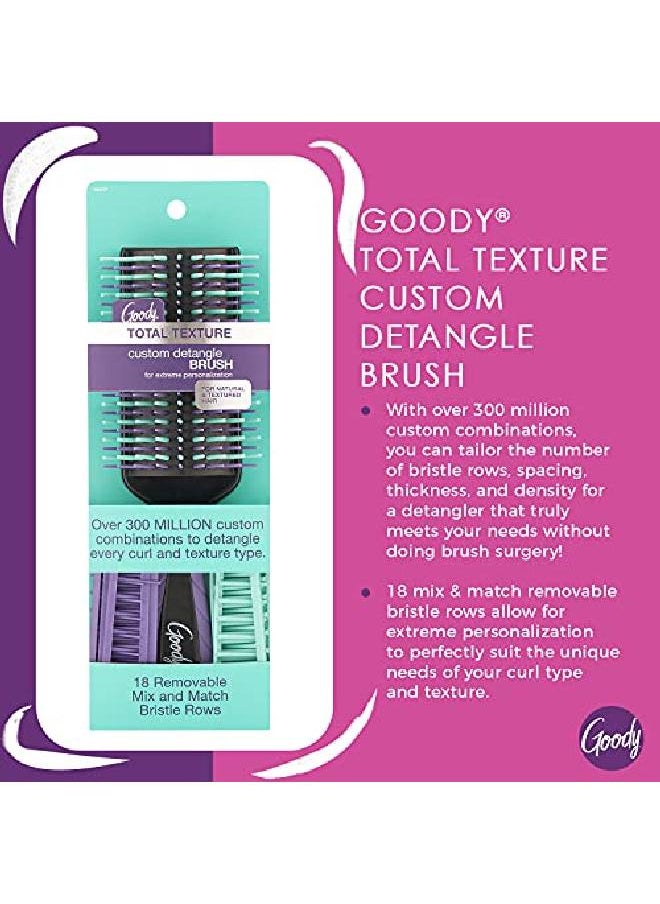 Goody Total Texture Customizable Brush  Detangller Brush With 18 Mix And Match Removable Bristle Rows For Extreme Personalization Thick And Thin Bristles For All Hair Types  - Image 3