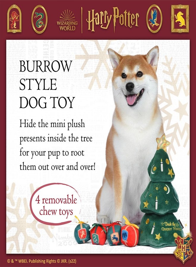 Harry Potter 14" Holiday Tree Burrow Dog Toy with Plush Squeaker Hogwarts House Presents | Dog Toys for Pets, Plush Dog Toy, Dog Squeaky Toy, Toys for Dogs - Image 3