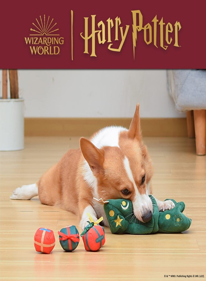 Harry Potter 14" Holiday Tree Burrow Dog Toy with Plush Squeaker Hogwarts House Presents | Dog Toys for Pets, Plush Dog Toy, Dog Squeaky Toy, Toys for Dogs - Image 2