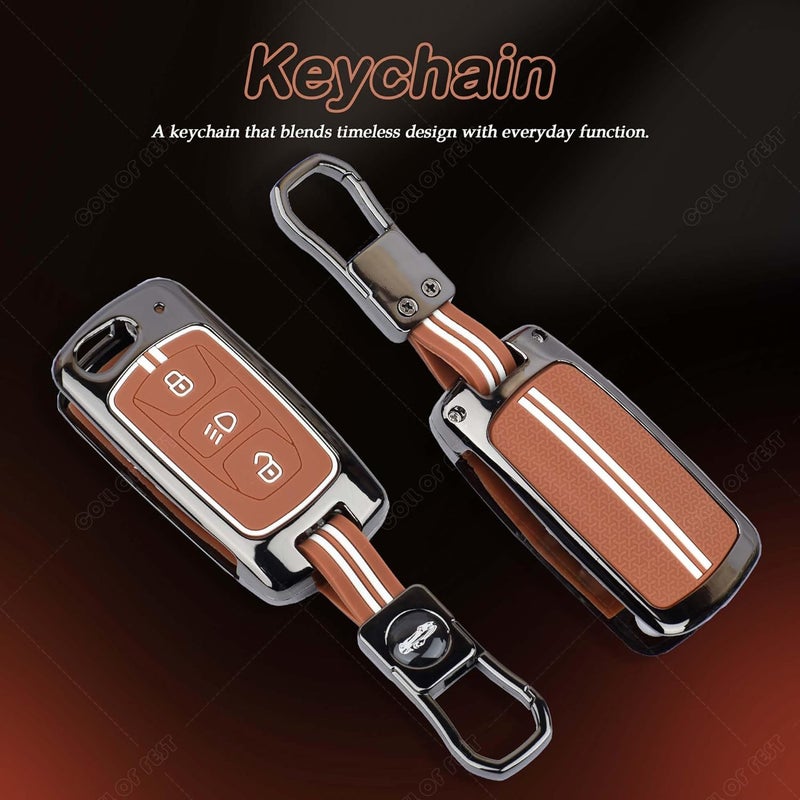Coll of Fest Premium Black Chrome Metal Silicone Key Cover Glow-in-the-Dark, Waterproof, Key Fob Protector for Tata Nexon | Altroz | Tiago | Punch | Harrier | Safari | Tigor 3 Button Smart Key - Image 5