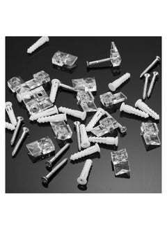 Excefore 20 Pack Mirror Holder Clips Glass Retainer Clips Mirror Hanging Hardware with Screw for Fixing Cabinet Door Mirror  - Image 3
