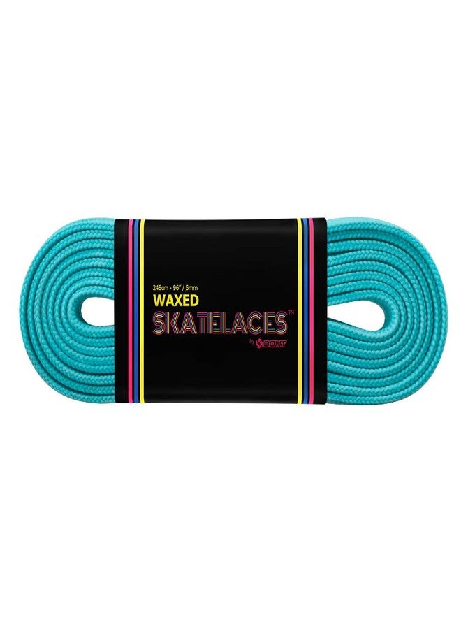 Bont Skates Waxed Laces - 6mm & 8mm - 47" 71" 79" 96" 108" - Pool Party Blue (6mm Wide / 96 inch / 245cm) - Image 3