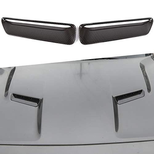 JeCar Carbon Fiber Hood Scoop Vent Inserts Trim for 2015-2024 Dodge Challenger Exterior Accessories - Image 1