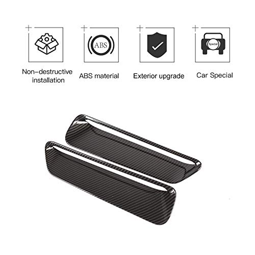 JeCar Carbon Fiber Hood Scoop Vent Inserts Trim for 2015-2024 Dodge Challenger Exterior Accessories - Image 2