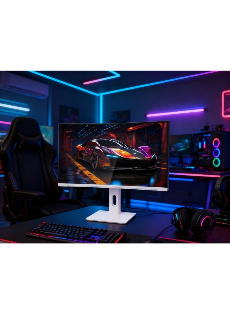 27-inch Gaming Curved Monitor Full HD 1080P 1920x1080 With 280Hz | AMD FreeSync Premium Technology | LED Backlight | 1ms (VRB) | VA Screen, DP*2 HDMI*2, White - Image 4