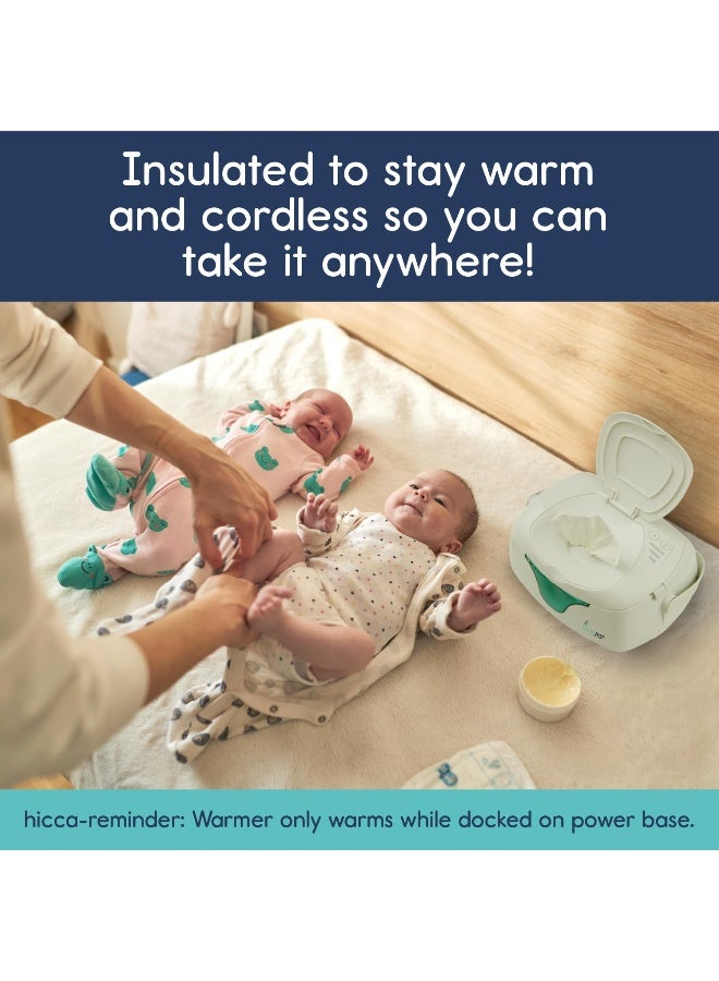 hiccapop Portable Baby Wipe Warmer, Baby Wipes Warmer for Babies Includes 2 Power Bases, Diaper Wipe Warmer with Changing Light - Image 5