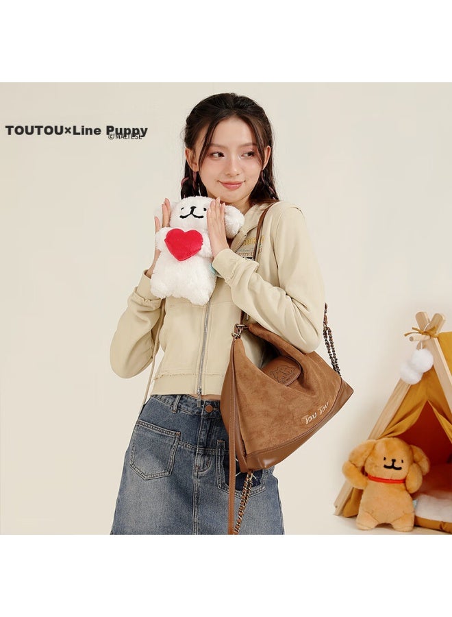 toutou Toutou Line Drawing Dog Large Capacity Underarm Backpack Tote Bag, Christmas Gift For Women, Wife, Birthday Present  - Image 1