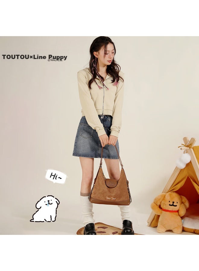 toutou Toutou Line Drawing Dog Large Capacity Underarm Backpack Tote Bag, Christmas Gift For Women, Wife, Birthday Present  - Image 2