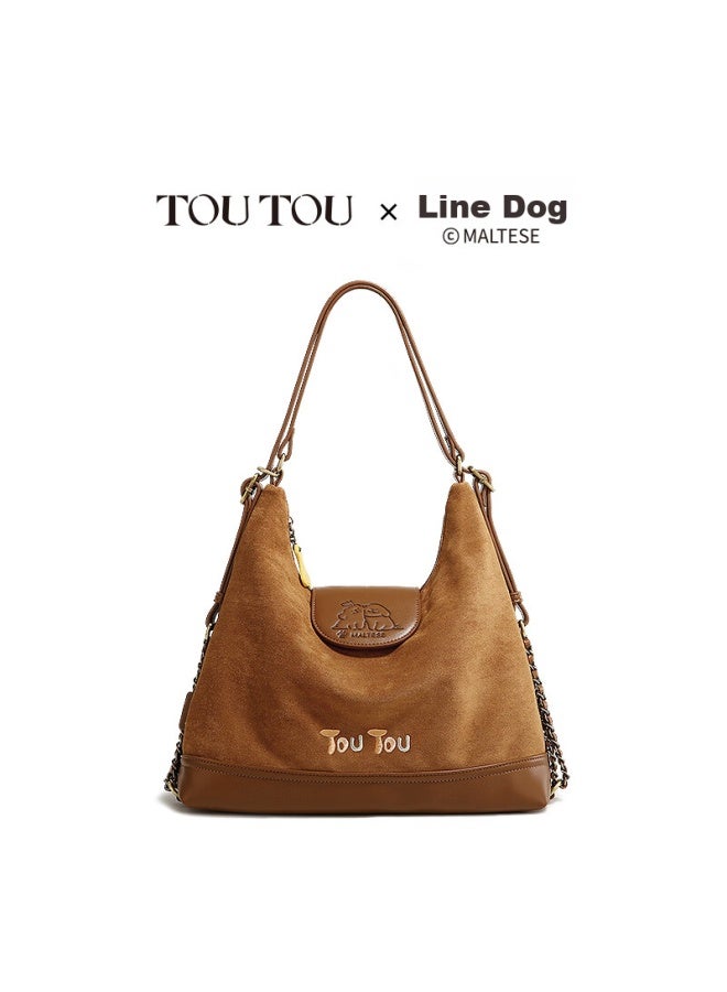 toutou Toutou Line Drawing Dog Large Capacity Underarm Backpack Tote Bag, Christmas Gift For Women, Wife, Birthday Present  - Image 5