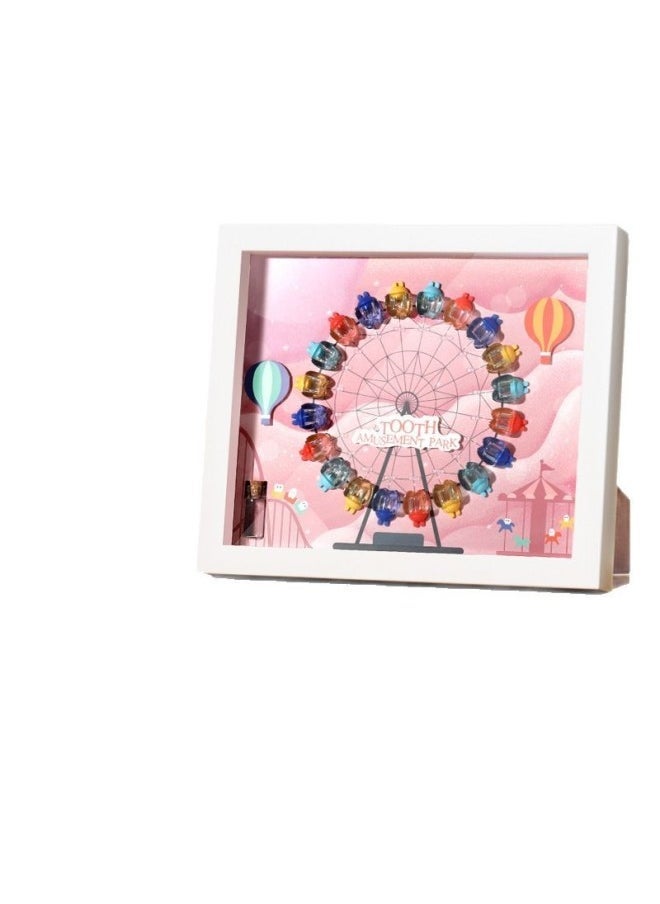BX00297 T10 Powder Ferris Wheel Milk Teeth Photo Frame-Color:Pink- Ferris Wheel Photo Frame  - Image 2