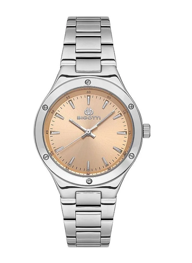 Bigotti Milano Bigotti - Quotidiano Women Watch | Stainless SteelBrass Case | Analog | Round Dial | Mineral Glass | Japanese Quartz | Water Resistant 30 Meters