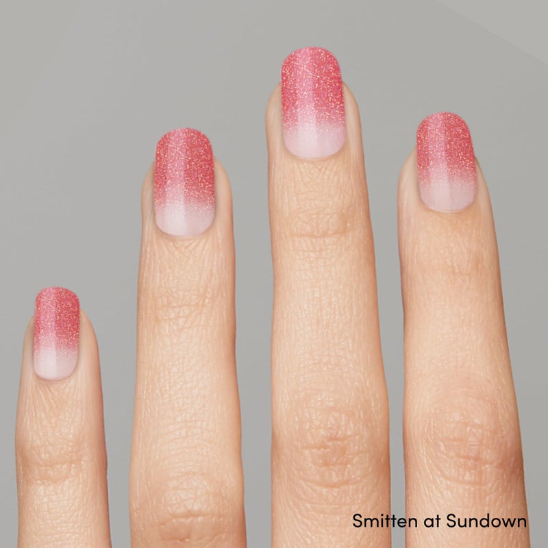 Dashing Diva Gloss Nail Strips Bundle - The Classic Ombre Collection - Smitten at Sundown & Mini Skirt - UV Free, Chip Resistant, Long Lasting Gel Stickers - Contains 2 Sets - Image 2