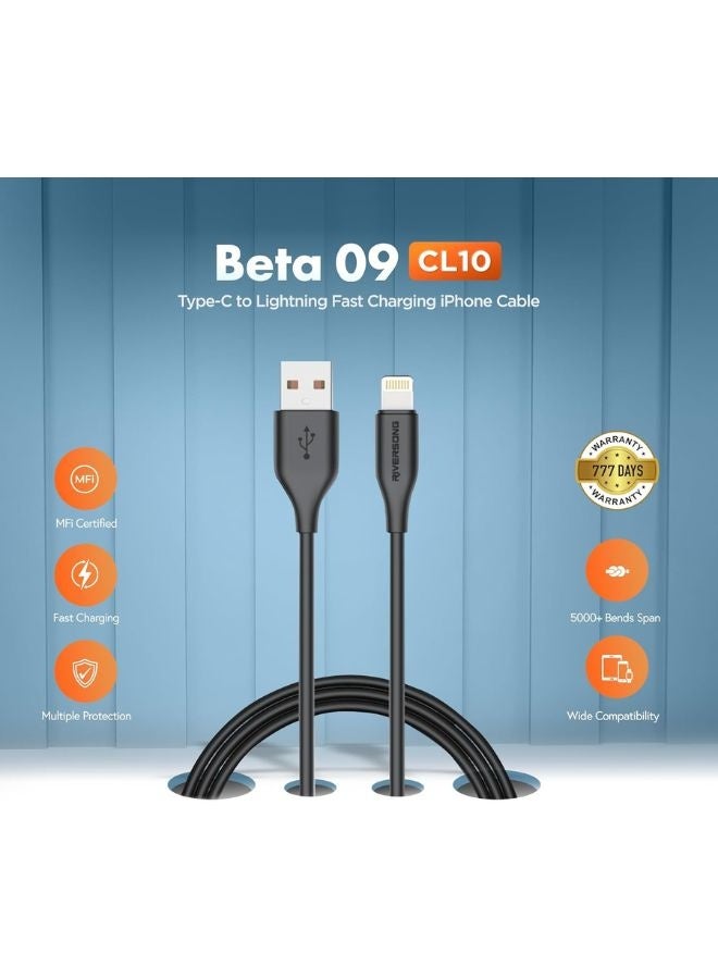 RIVERSONG USB-A to Lightning Cable 1M, Fast Charging 3A Max, 480Mbps Data Transfer, Tangle-Free PVC Charging Cable, Wide Compatibility, Black - Image 2