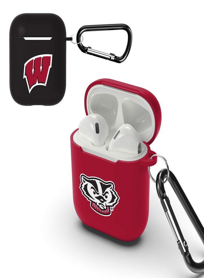 سوار جراب حماية SOAR NCAA لسماعات Apple AirPods - عبوة من قطعتين، فريق ويسكونسن بادجرز - Image 1