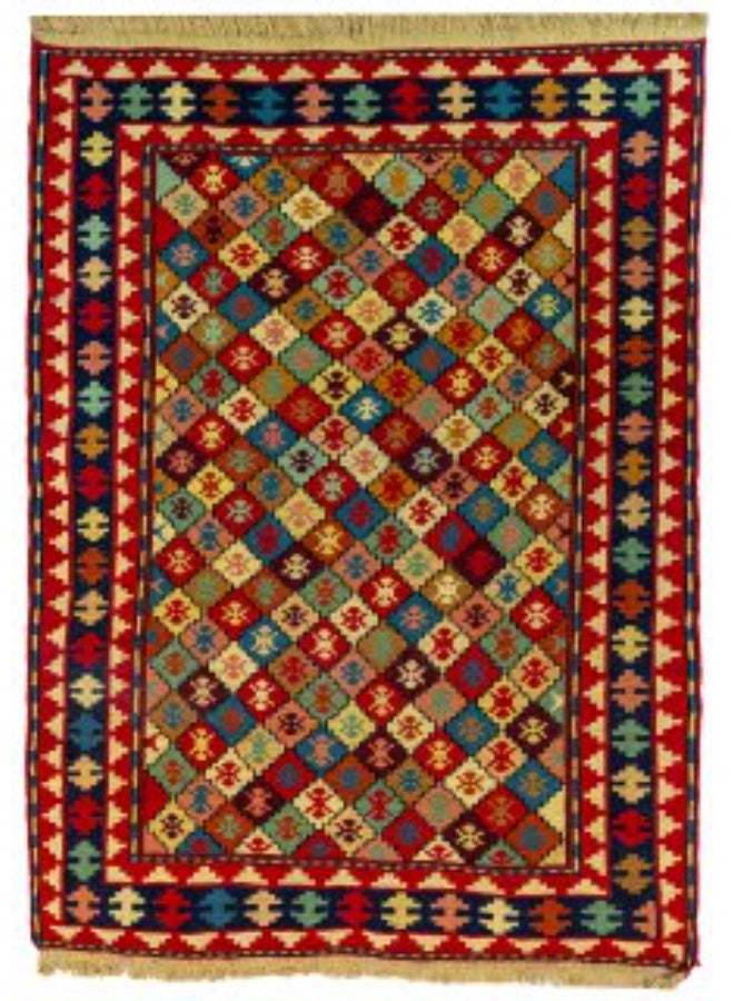 سجادة وكليم تركي عتيق منسوج يدويًا من صوف طبيعي 100% - Image 2