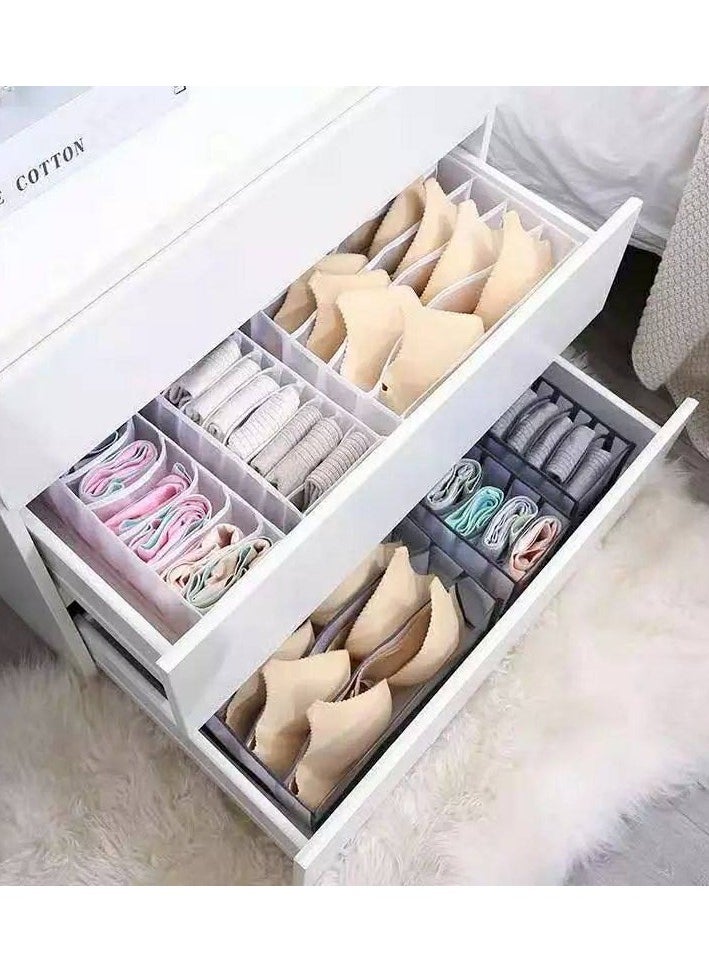 Generic 3 Pack Foldable Drawer Organizer, Closet Organizer Drawer Suitable For Underwear/Underpants/Socks/Bra/Panties/Ties Multicolour  - Image 3