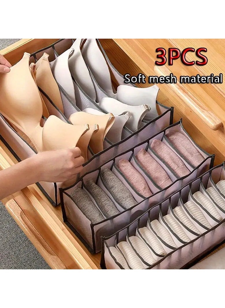 Generic 3 Pack Foldable Drawer Organizer, Closet Organizer Drawer Suitable For Underwear/Underpants/Socks/Bra/Panties/Ties Multicolour  - Image 5