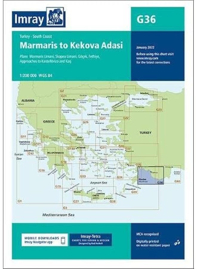 Imray Chart G36 Turkey - South Coast: Marmaris to Kekova Adasi
