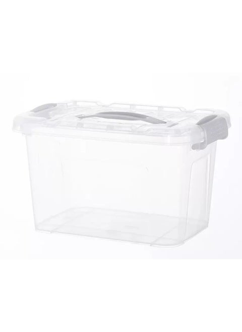 Transparent Storage Box & Lockable Lid - Durable, Clear Plastic Organizer for Easy Access and Secure Storage