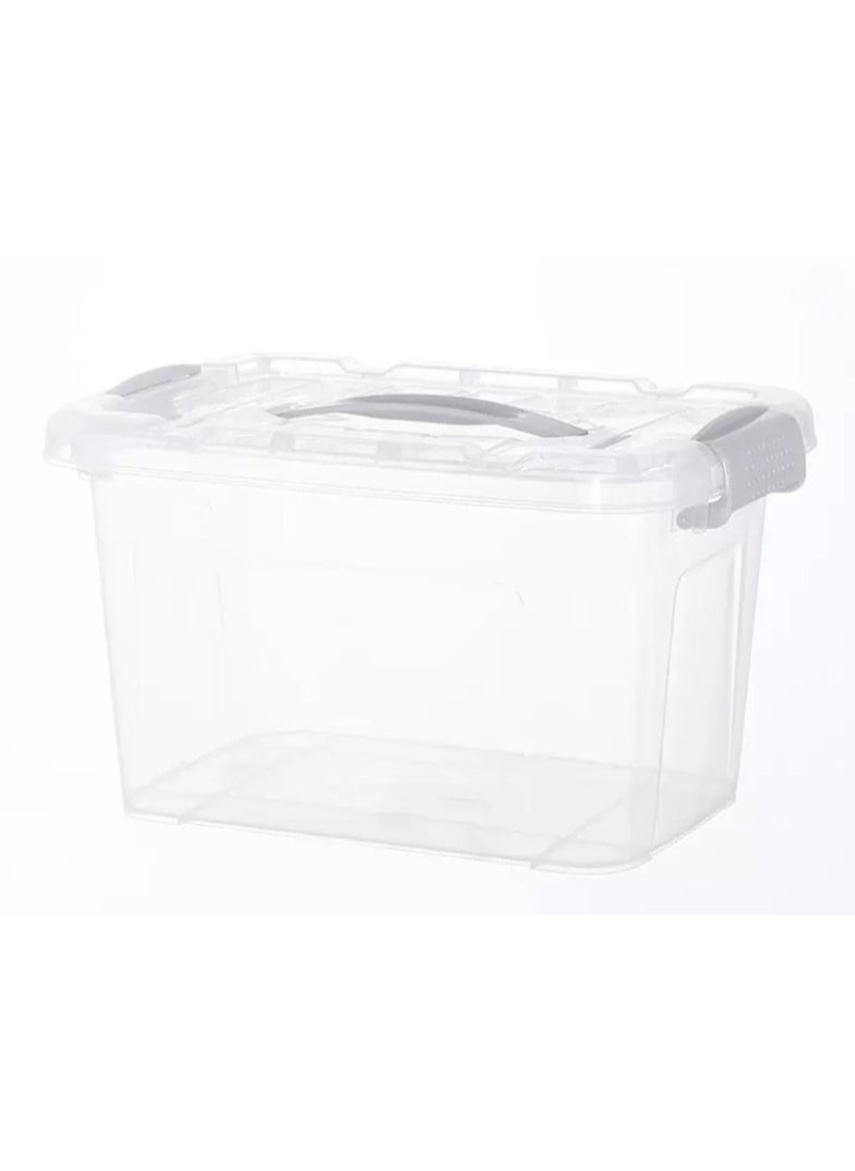 Generic - Transparent Storage Box & Lockable Lid - Durable, Clear Plastic Organizer for Easy Access and Secure Storage - Image 1