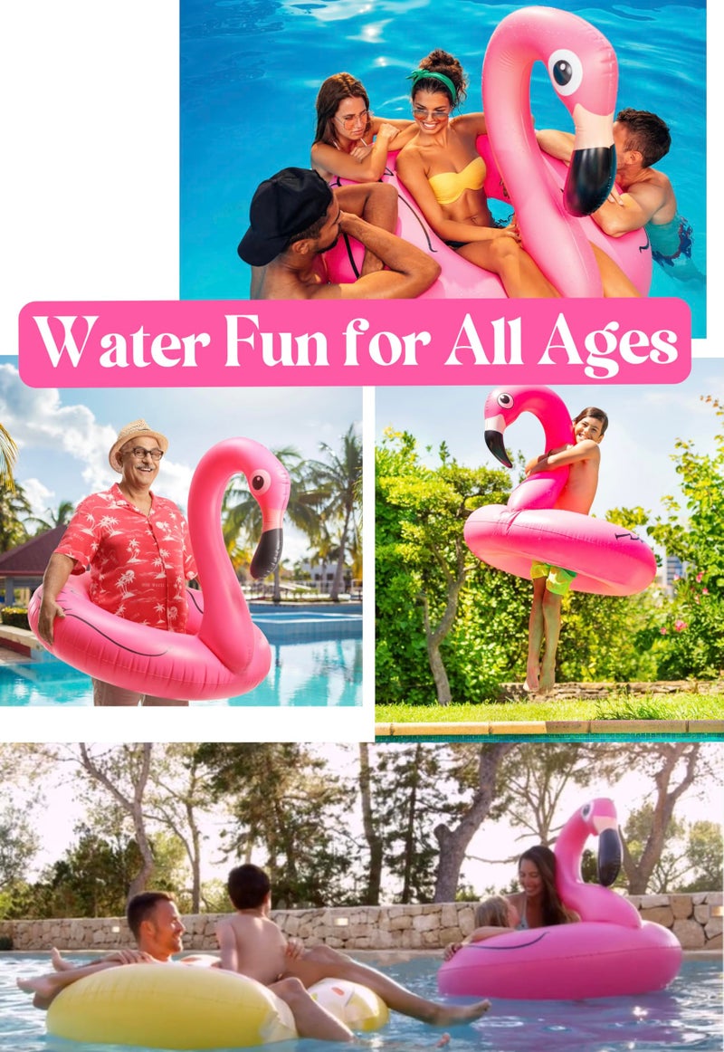 GiftExpress 48" Inflatable Flamingo Pool Float, Swim Party Toys, Fun Beach Floaties, Summer Pool Lilo Lounger for Adults & Kids, Pool Party Favor 1 Pack - Image 4